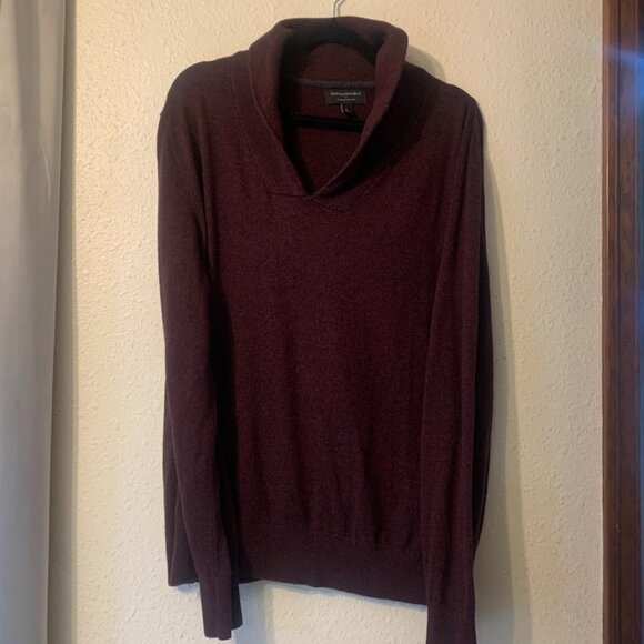 Banana Republic Other - Banana Republic Men's Premium Luxe Yarn Shawl Collar Sweater - Maroon - Size L